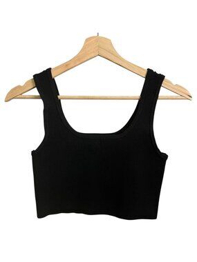 Dissh Minimalist Capsule Ribbed Crop Tank Black Small